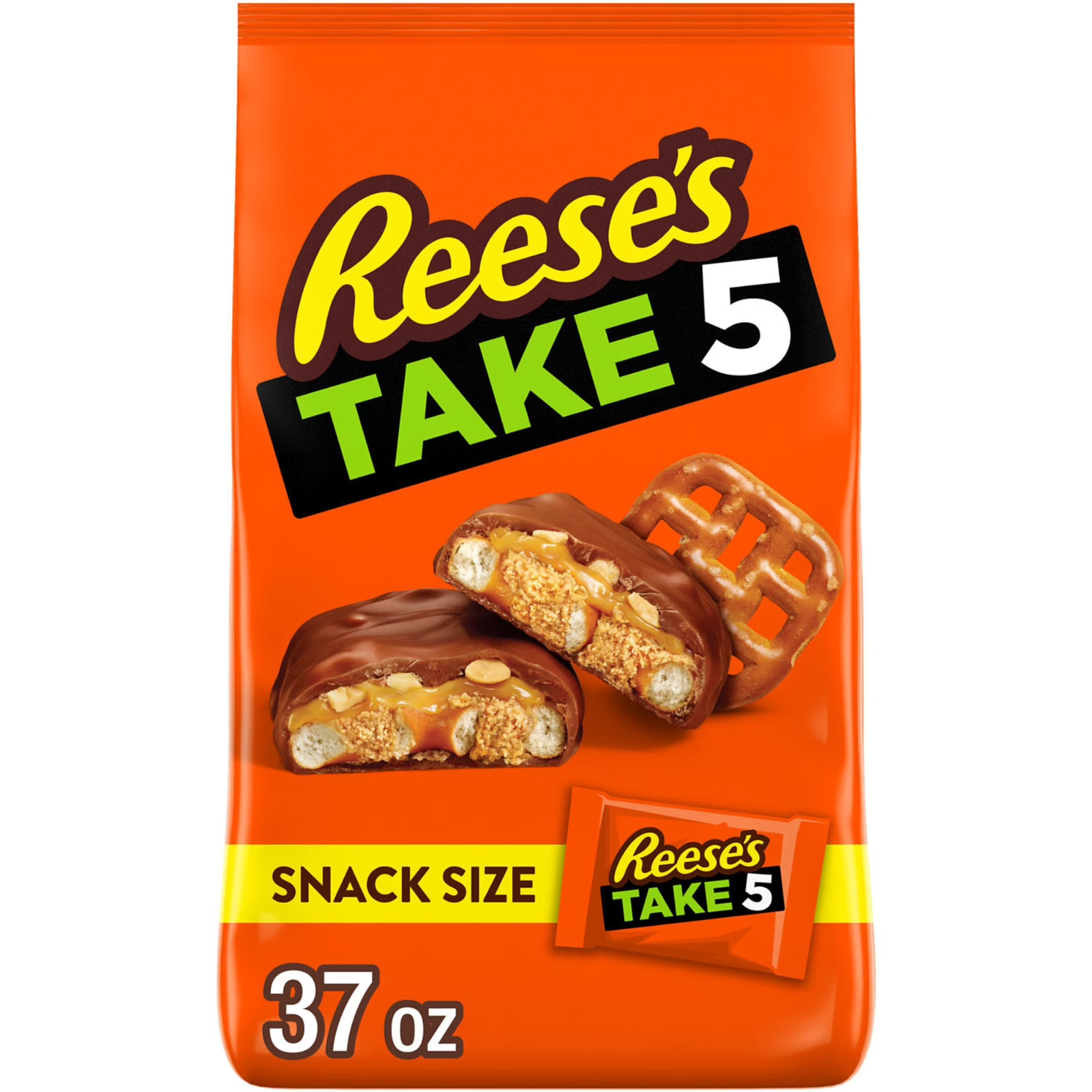 REESE’S TAKE 5 Chocolate Candy, Snack Size Bag, 37 oz.