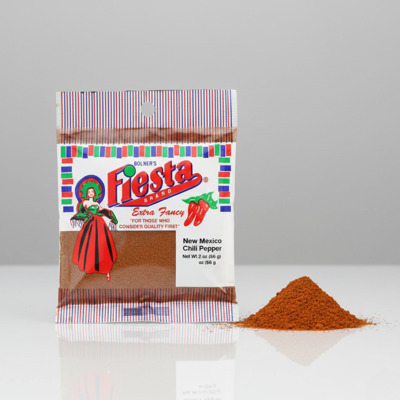 Bolner’s Fiesta Ground Chili Pepper 2 oz Extra Fancy Pure Texas Spice