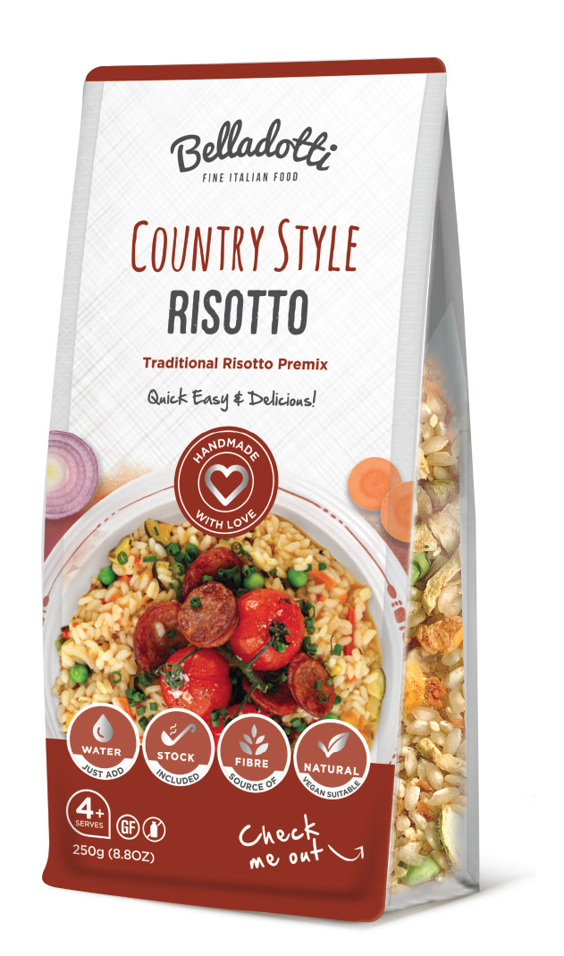 2 PACKS- Premix Risotto Country Style or Porcini Mushroom 8.8oz (250g) ea.