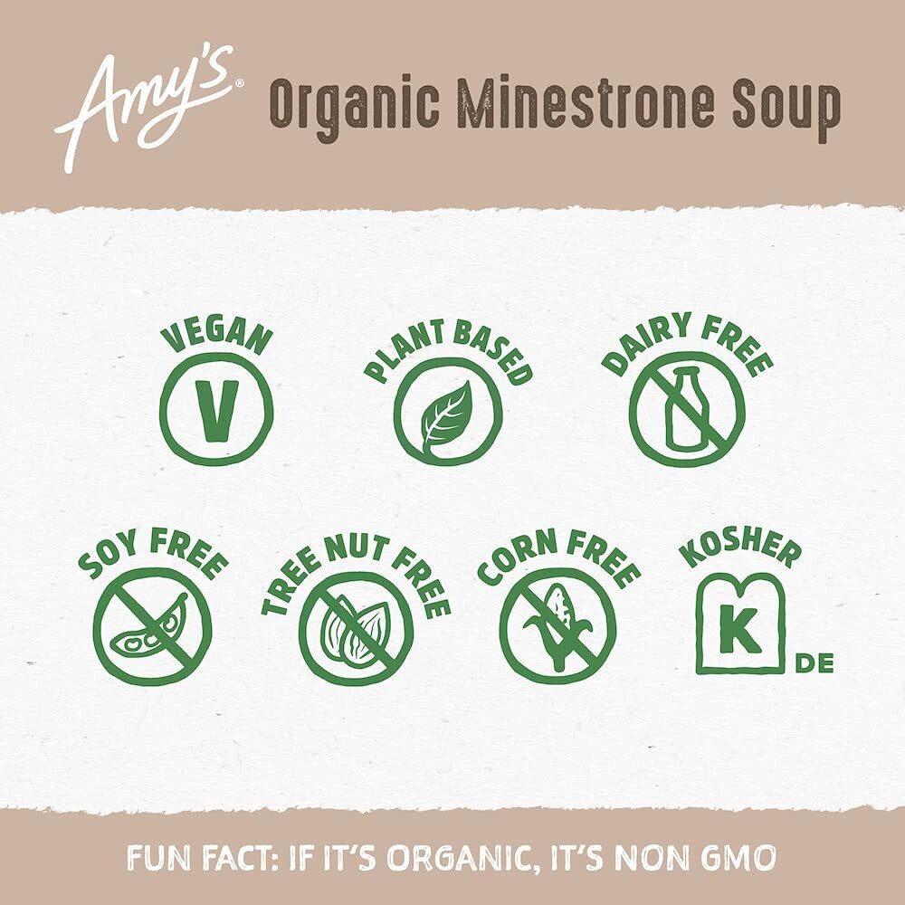 Amy’s Organic Light in Sodium Minestrone Soup – 14.1 oz