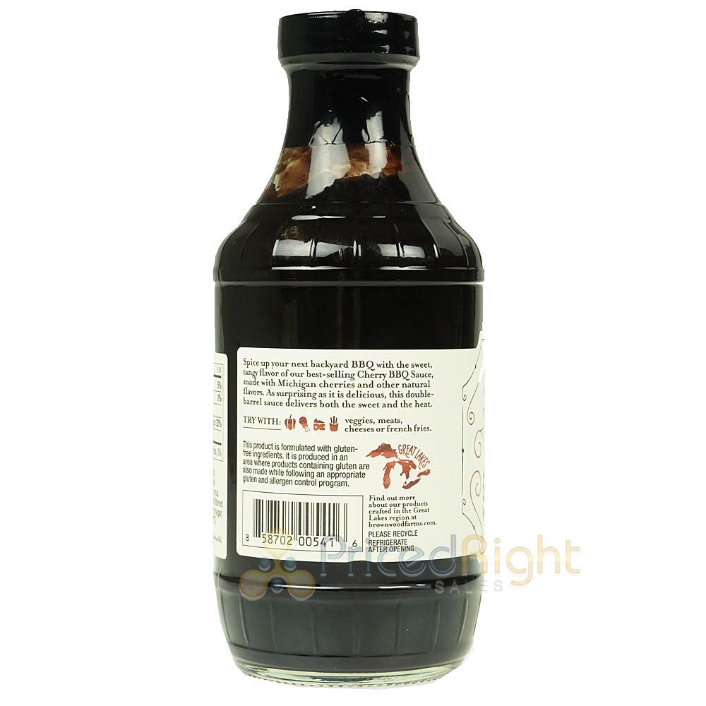 Brownwood Farms Sweet & Tangy Cherry BBQ Sauce Gluten Free Farm Fresh 2 Pack