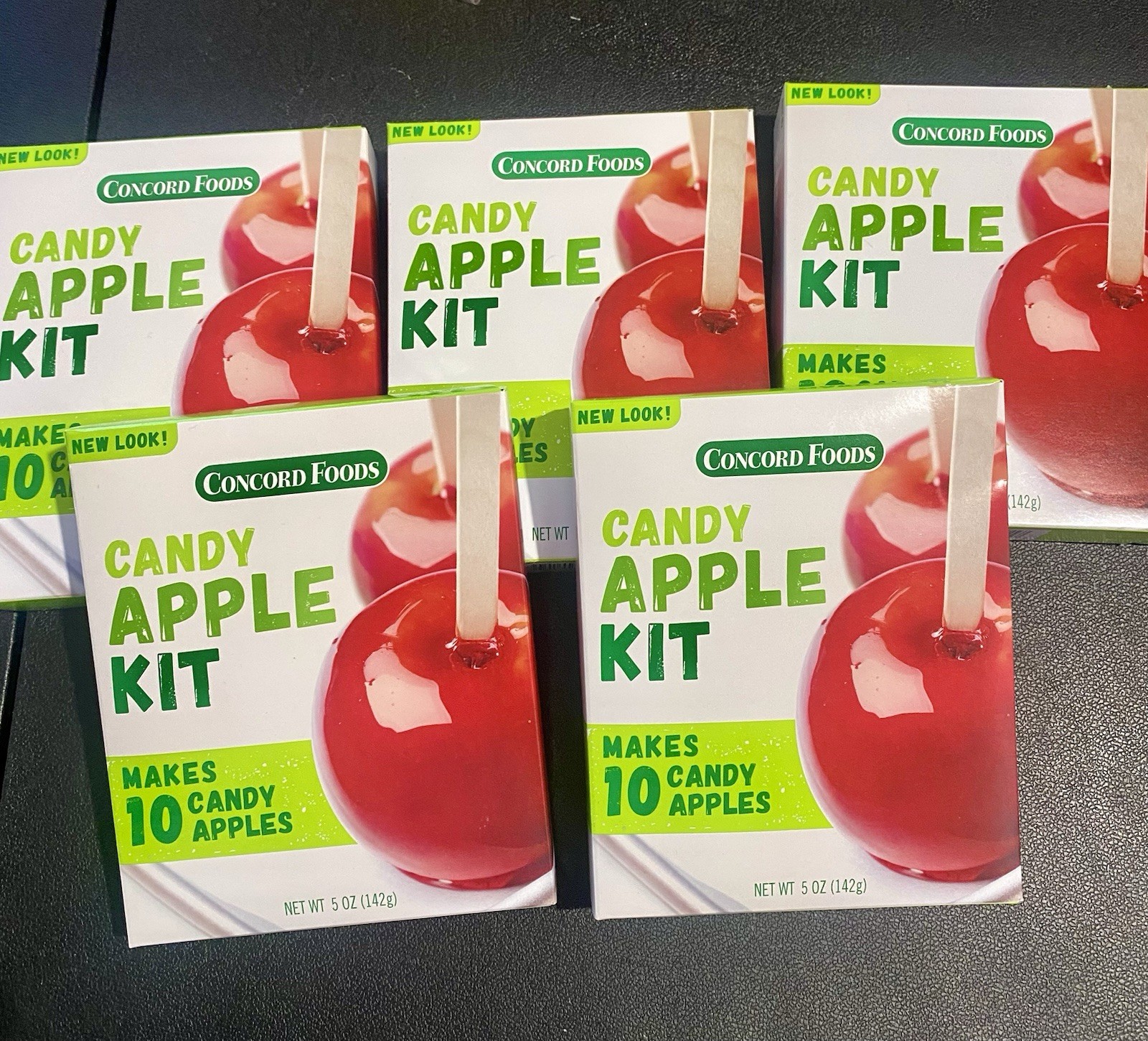 5 CONCORD FOODS Candy Apple Kits – Each Makes Makes 10 Apples! Expires 05/2027