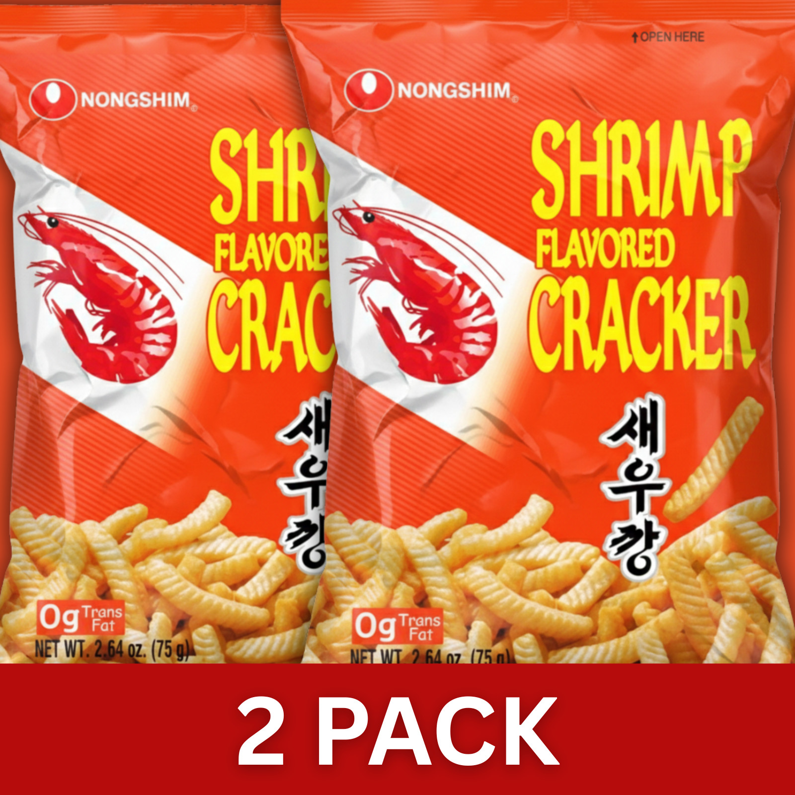 Shrimp Crackers Korean Snack 2.6oz Nongshim Shrimp Chips 1 2 3 Pack