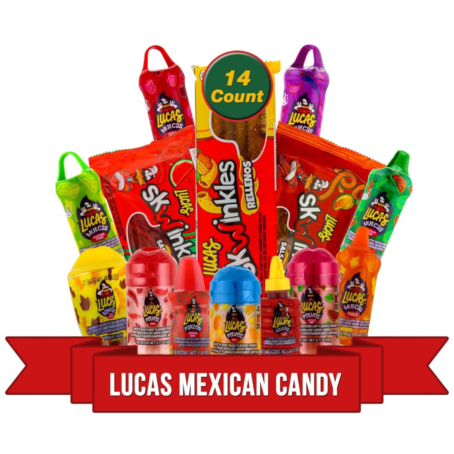 Lucas Mexican Candy Mix – 14 Piece Set for All Occasions-~