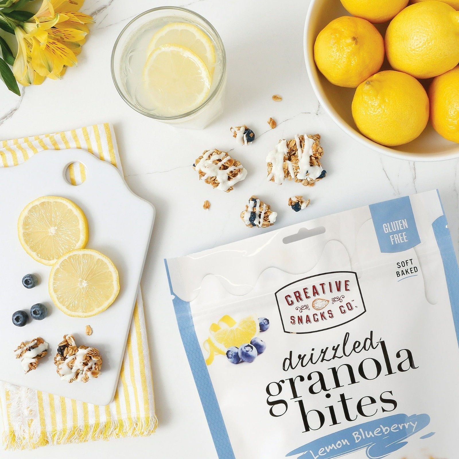Creative Snacks Gluten-Free Lemon Blueberry Drizzle Granola Bites 10 oz