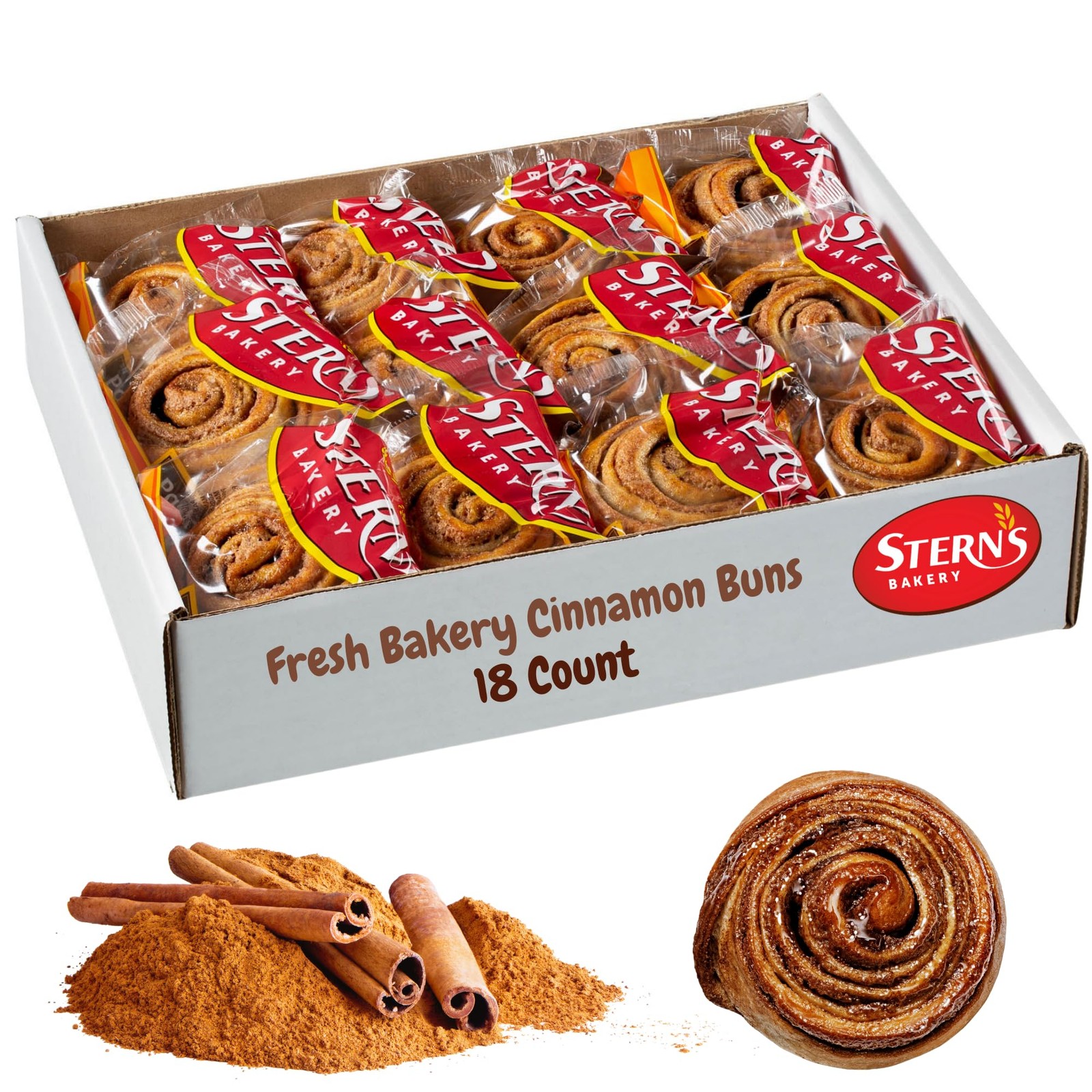 Cinnamon Buns Breakfast Pastry | 18 Pastries Individually Wrapped | Cinnamon …