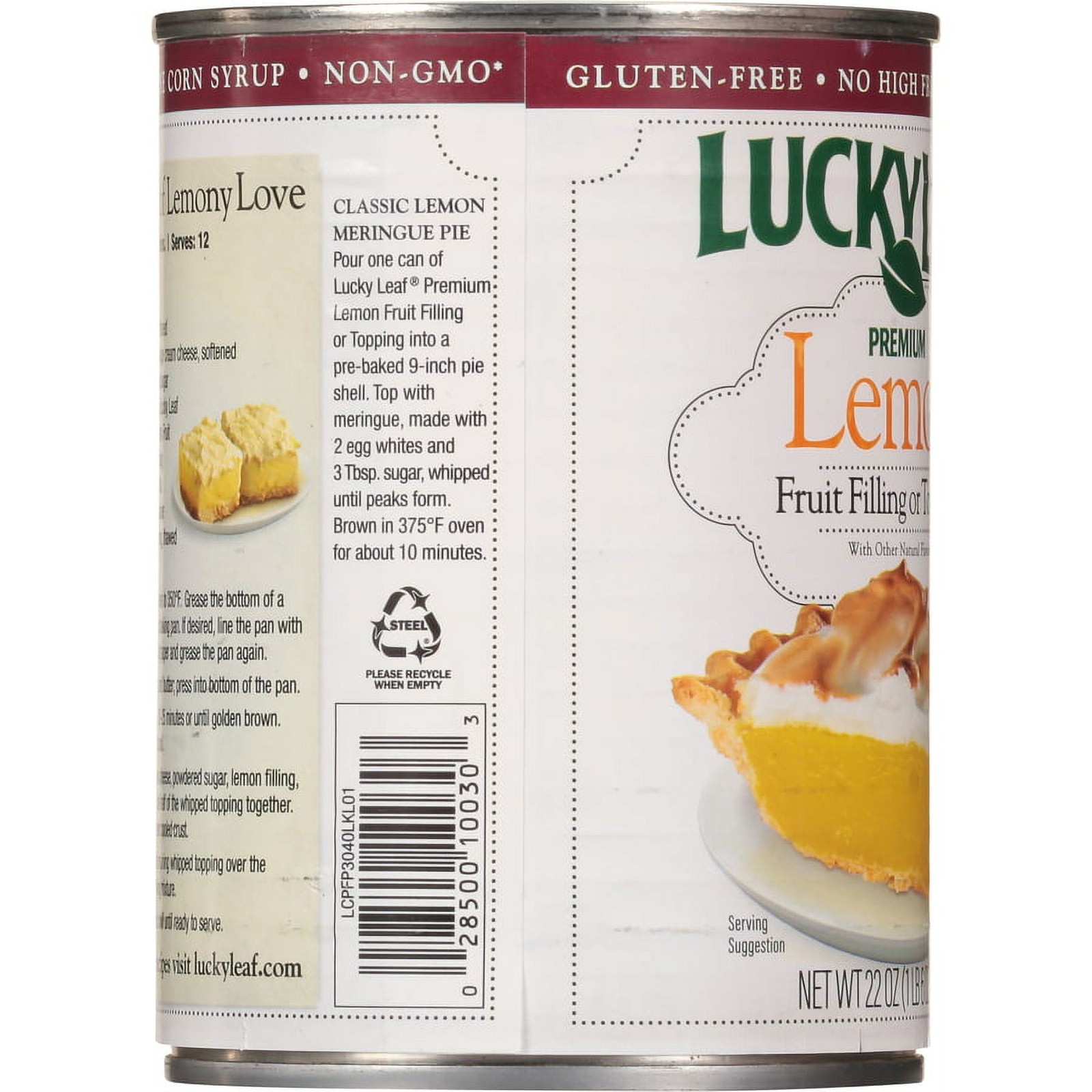 Lucky Leaf Premium Lemon Fruit Filling or Topping, 22oz Can, Free Shipping