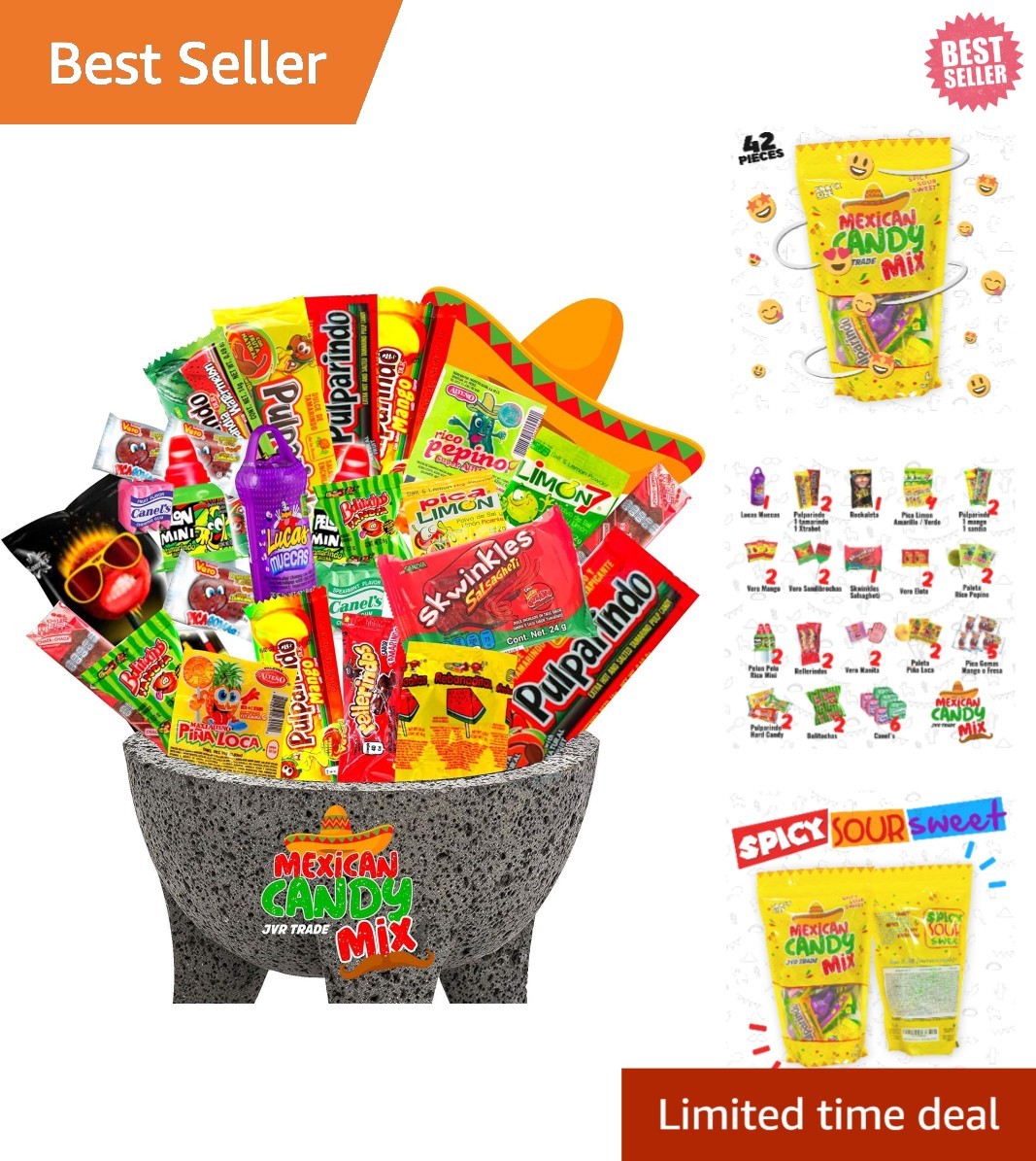 42 Piece Mexican Candy Bag – A Delicious Mix of Sweet, Sour and Spicy Treats