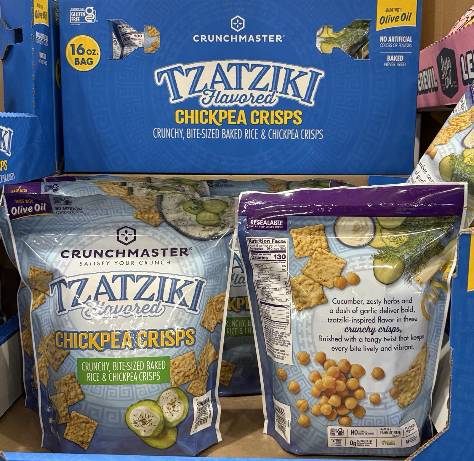 2 Crunchmaster Tzatziki Chickpea 16oz
