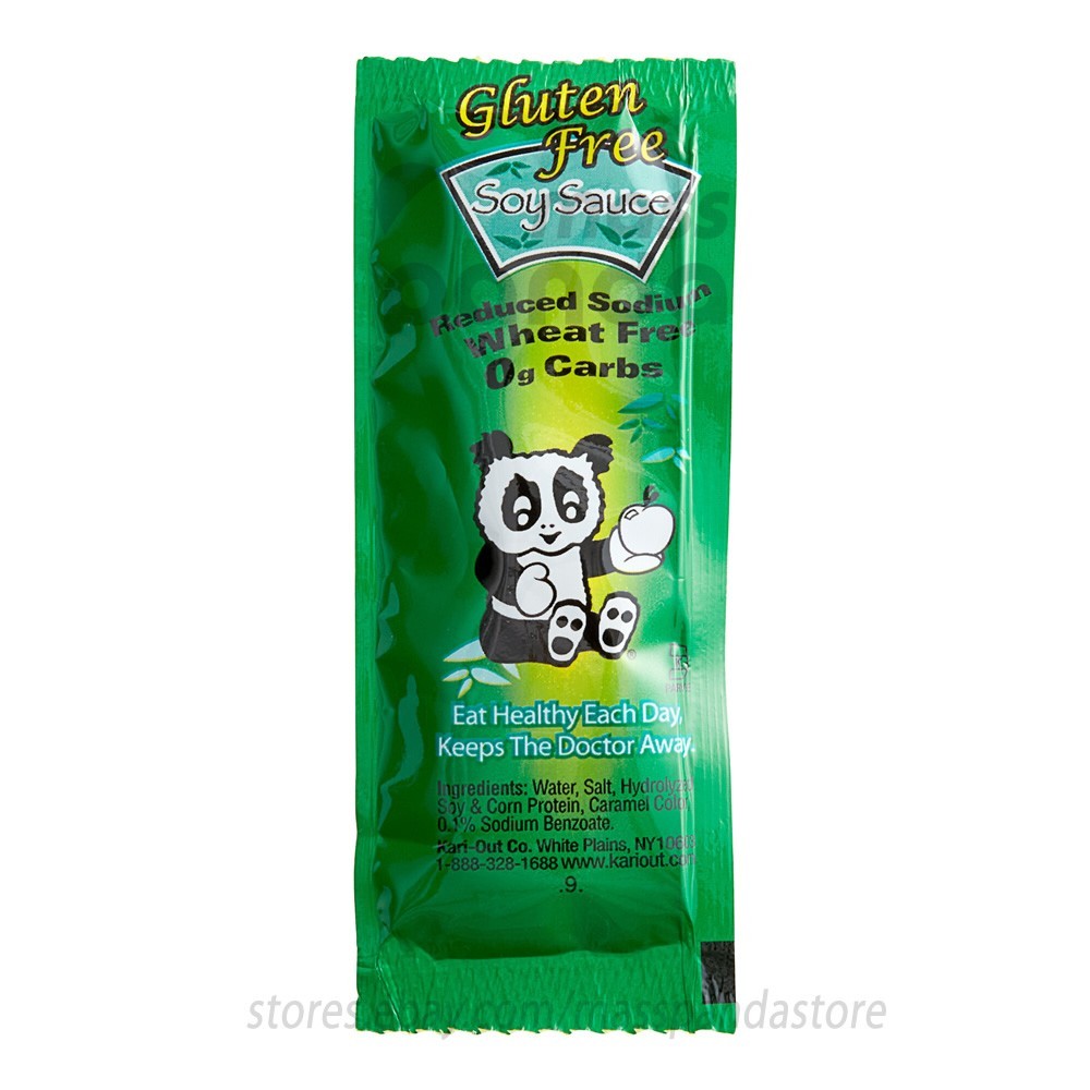 Kari-Out Gluten Free, Low Sodium, Chinese Soy Sauce Packets, Individually Packed