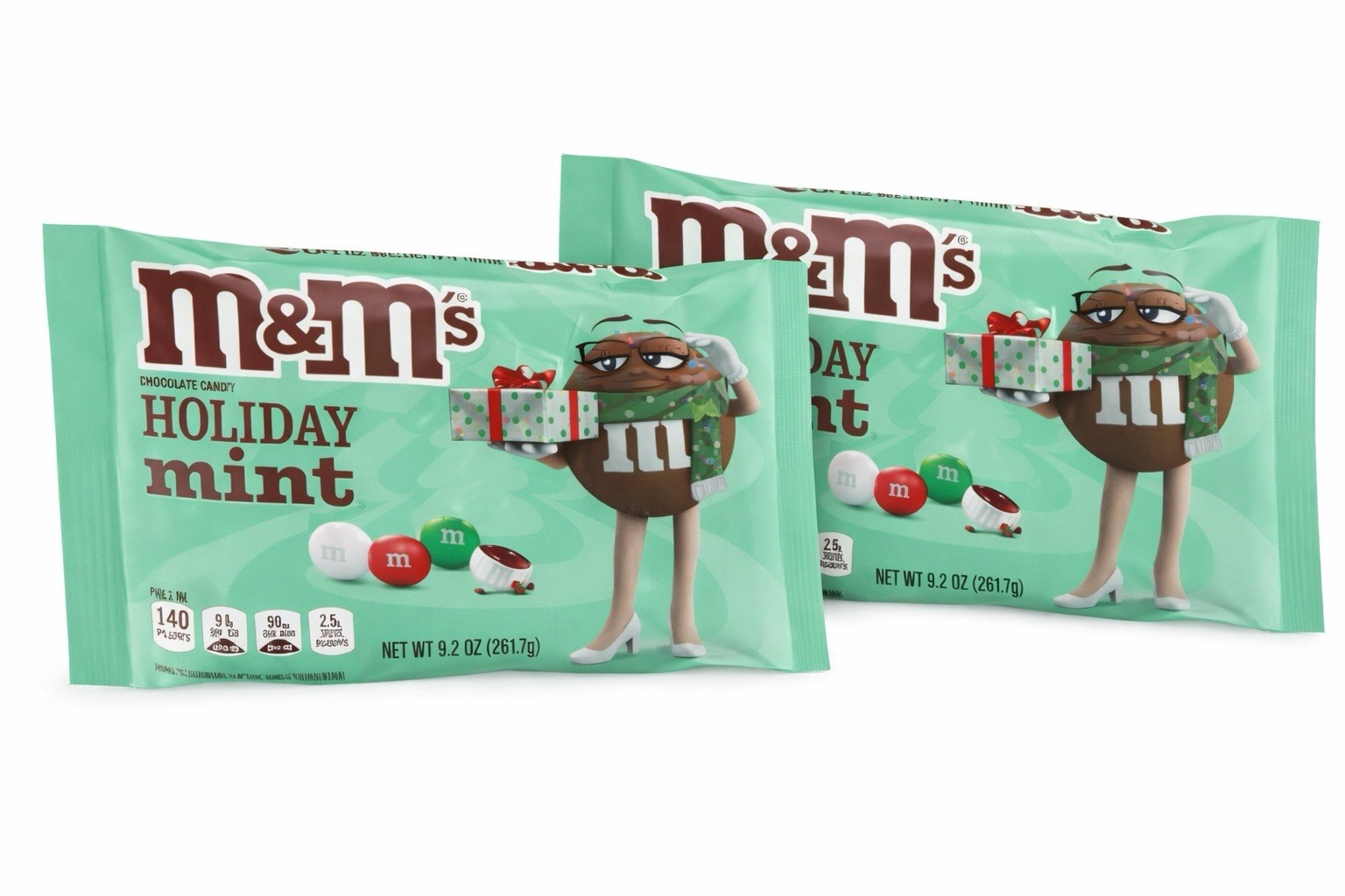 M&M’s Holiday Mint Chocolate Candy 9.2 oz 2 Packs