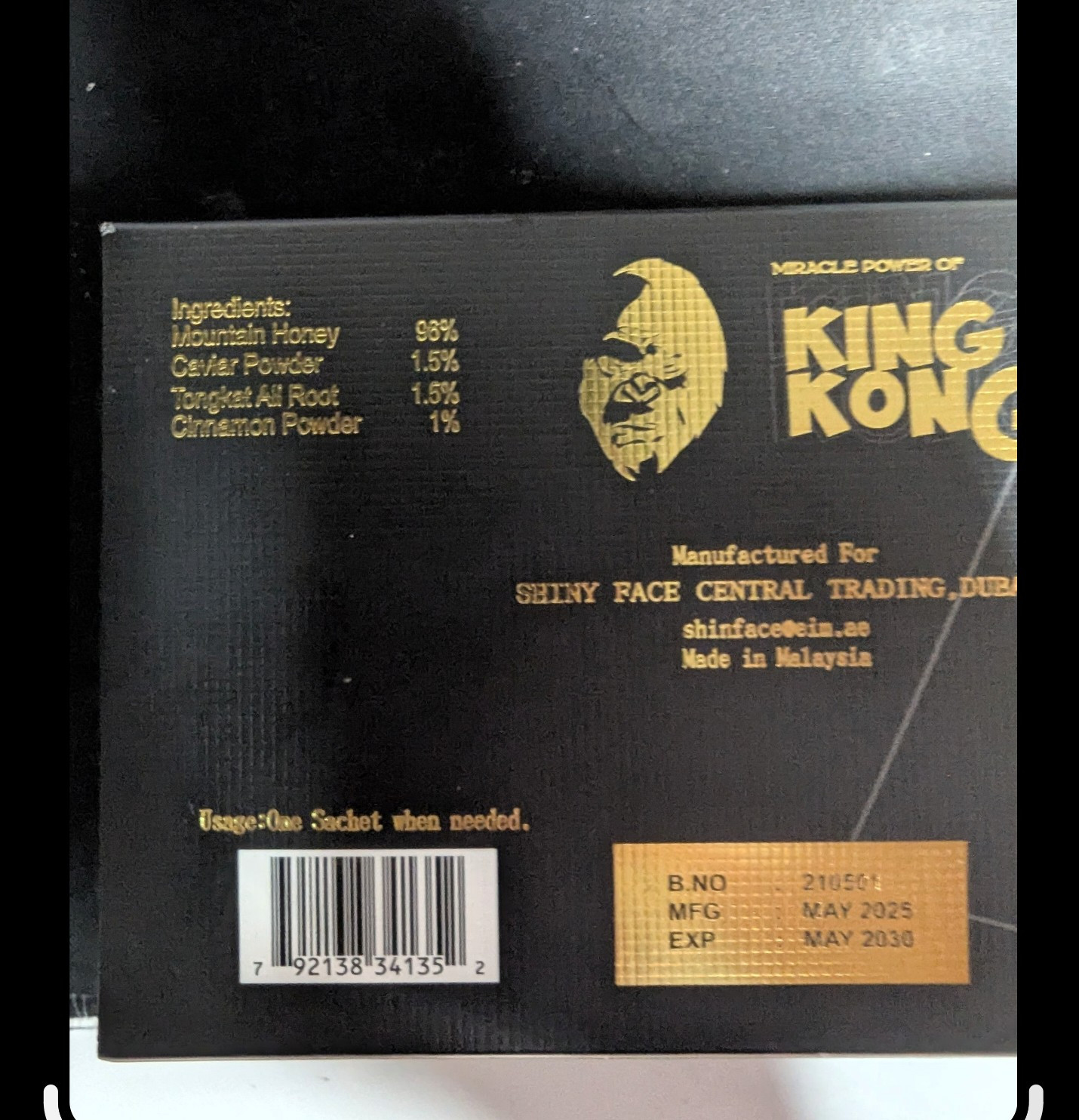 – Kong 12 – Organic Premium Natural Pure Honey with Jelly Bee Pollen -Pack of 12