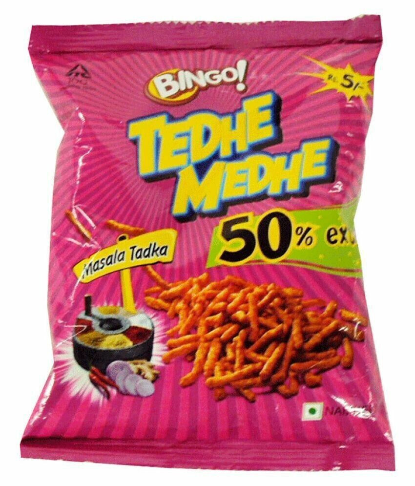 Bingo! Tedhe Medhe Mast Masala Tadka 20gm (Pack of 12) + Free Shipping