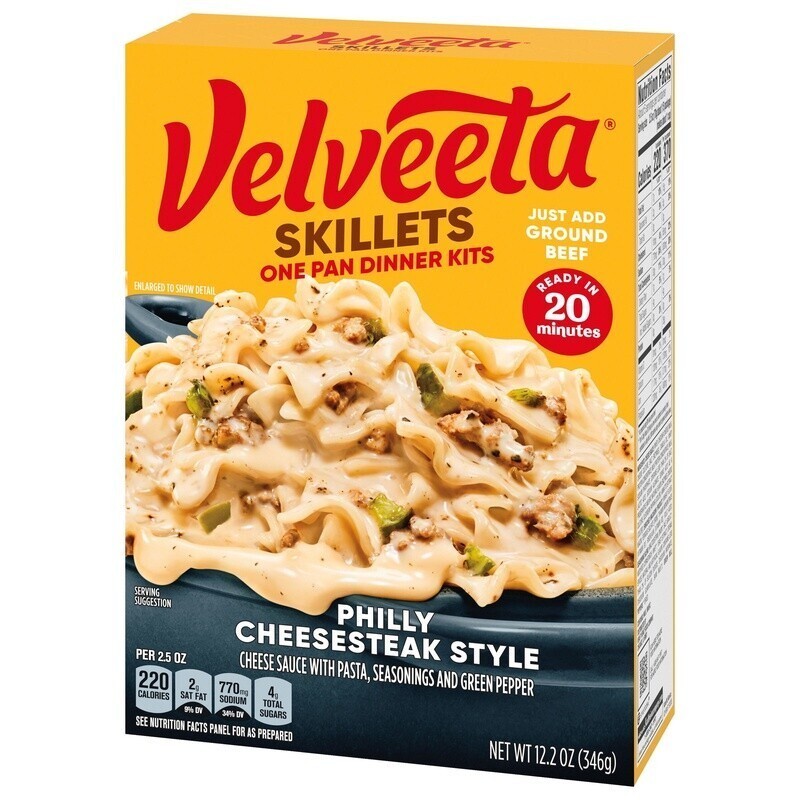 Philly Cheese Steak Pasta Dinner Kit 4 Pack One Pan Meal Ready 20 Min 12.2oz Box