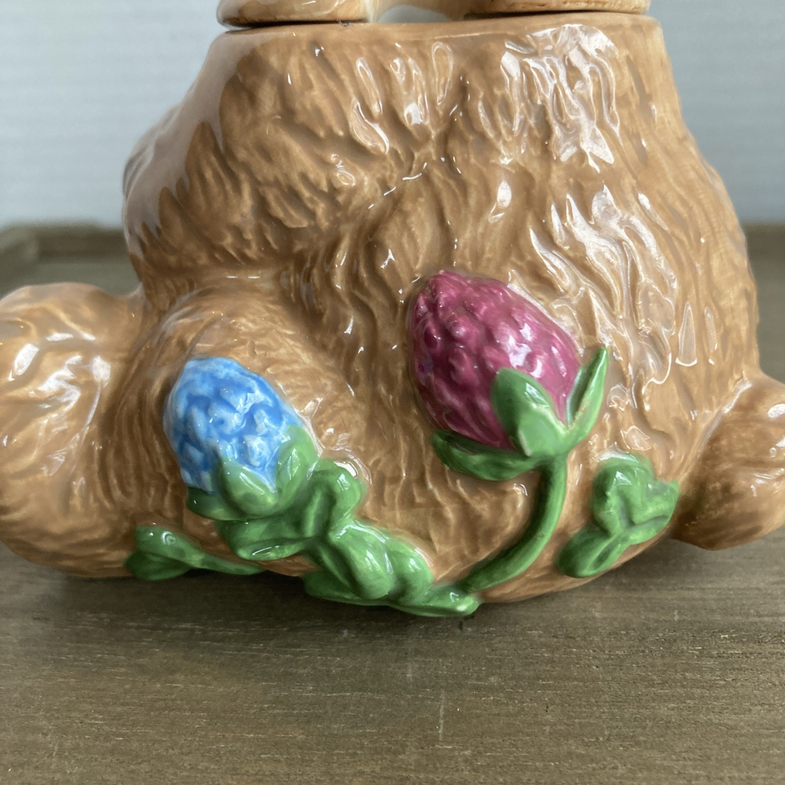 Vintage Boyds Bears Home Collection Ceramic Teddy Bear Sugar Bowl 5.5” tall