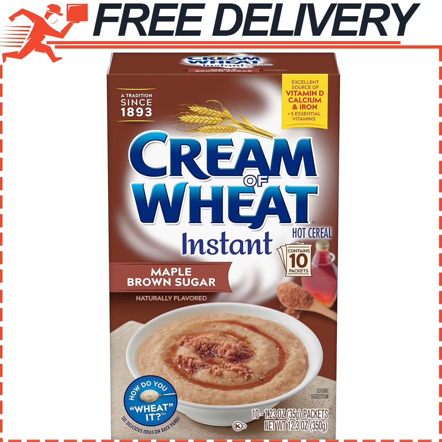 Cream of Wheat Instant Hot Cereal, Maple Brown Sugar, 1.23 Ounce, 10 Packets