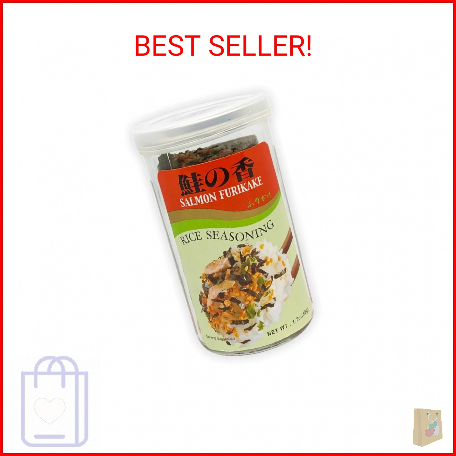 JFC Salmon Fumi Furikake Rice Seasoning, 1.7 Ounce