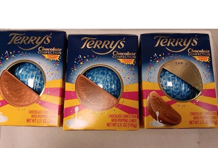 Terry’s Milk Chocolate Ball With Popping Candy, 145-g. Lot Of 3