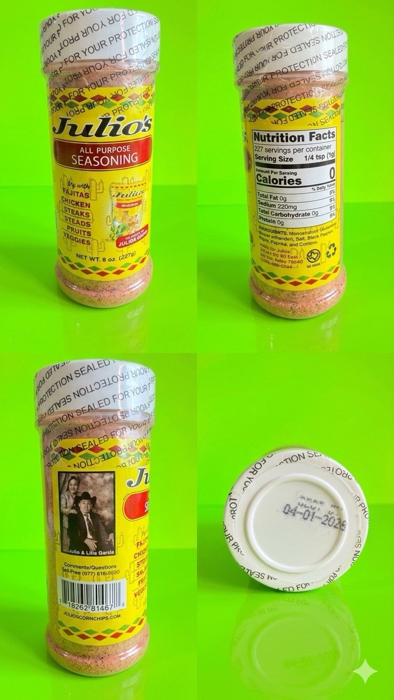 Julio’s All Purpose Seasoning 8 Oz. ( 3 Pack )