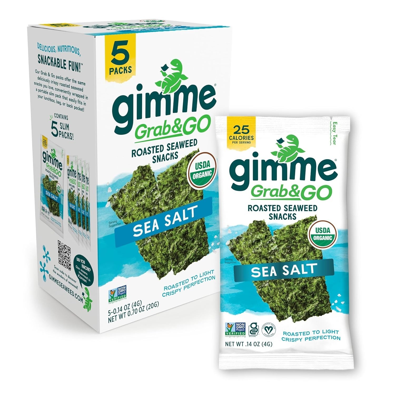 Delicious Portable Seaweed Snacks – , Gluten Free & 5 Count Healthy Snack