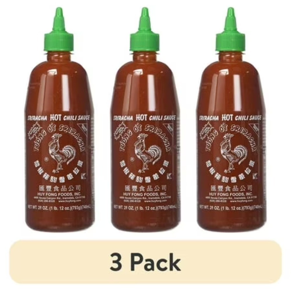 Hot Chili Sauce, 28oz (793g) Bottle, 3-Pack