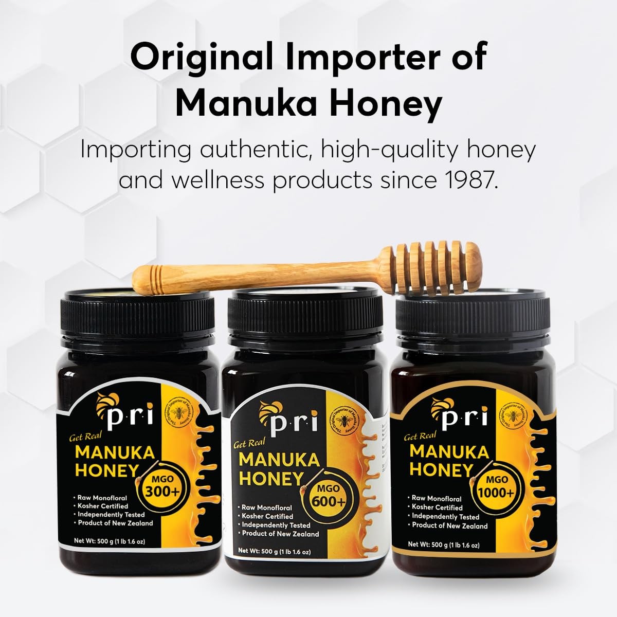 P.R.I Manuka Honey MGO 200+, Monofloral Raw New Zealand Cool‐Processed & 100%