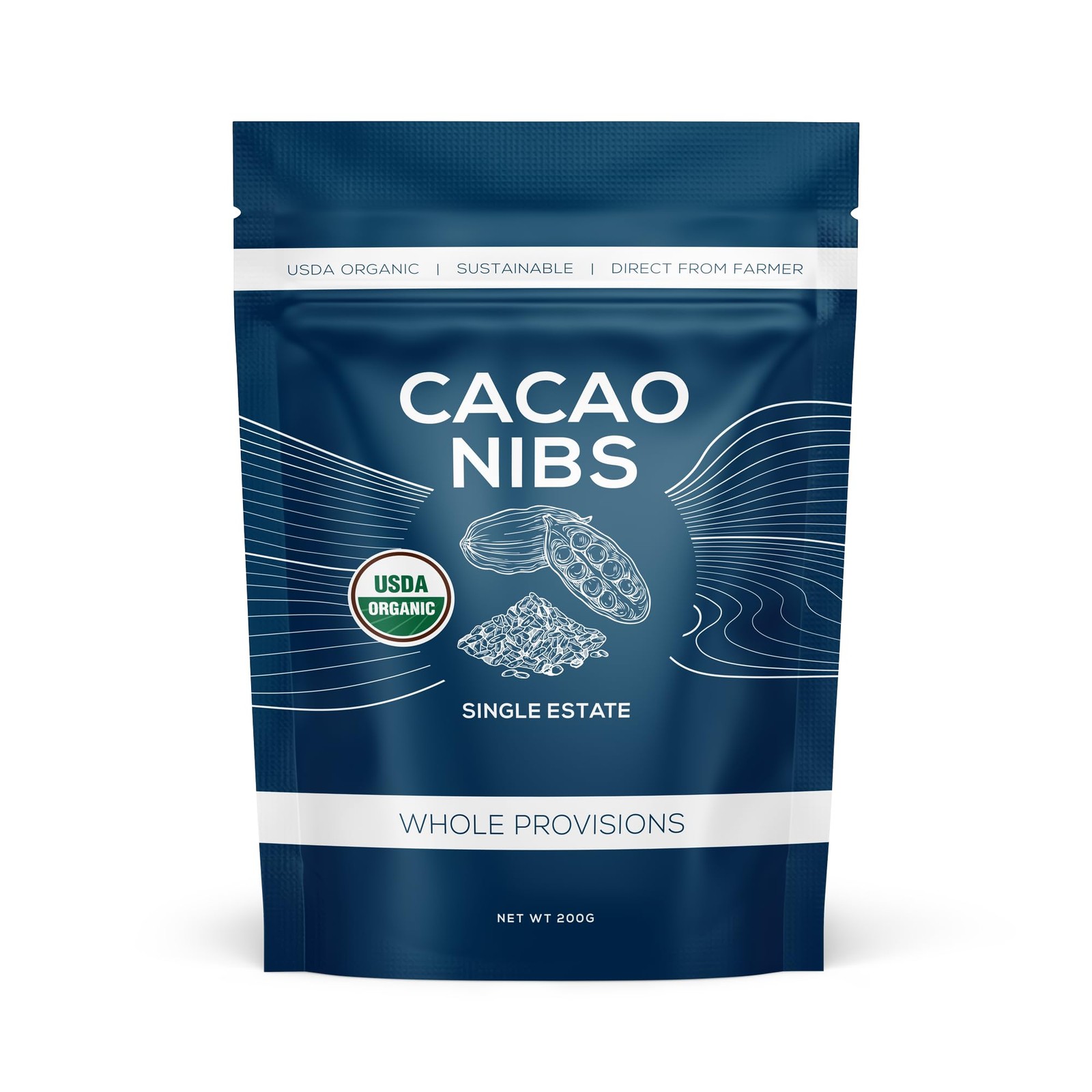 Farm by WAAYB Organic Cacao Nibs, Single Estate, Non-GMO, Fair-Trade, Vegan, …