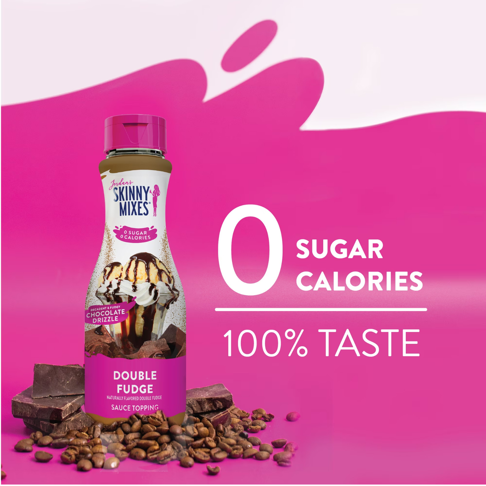 Jordan’s Skinny Mixes, Double Fudge Sauce, Zero Calories,12 fl oz
