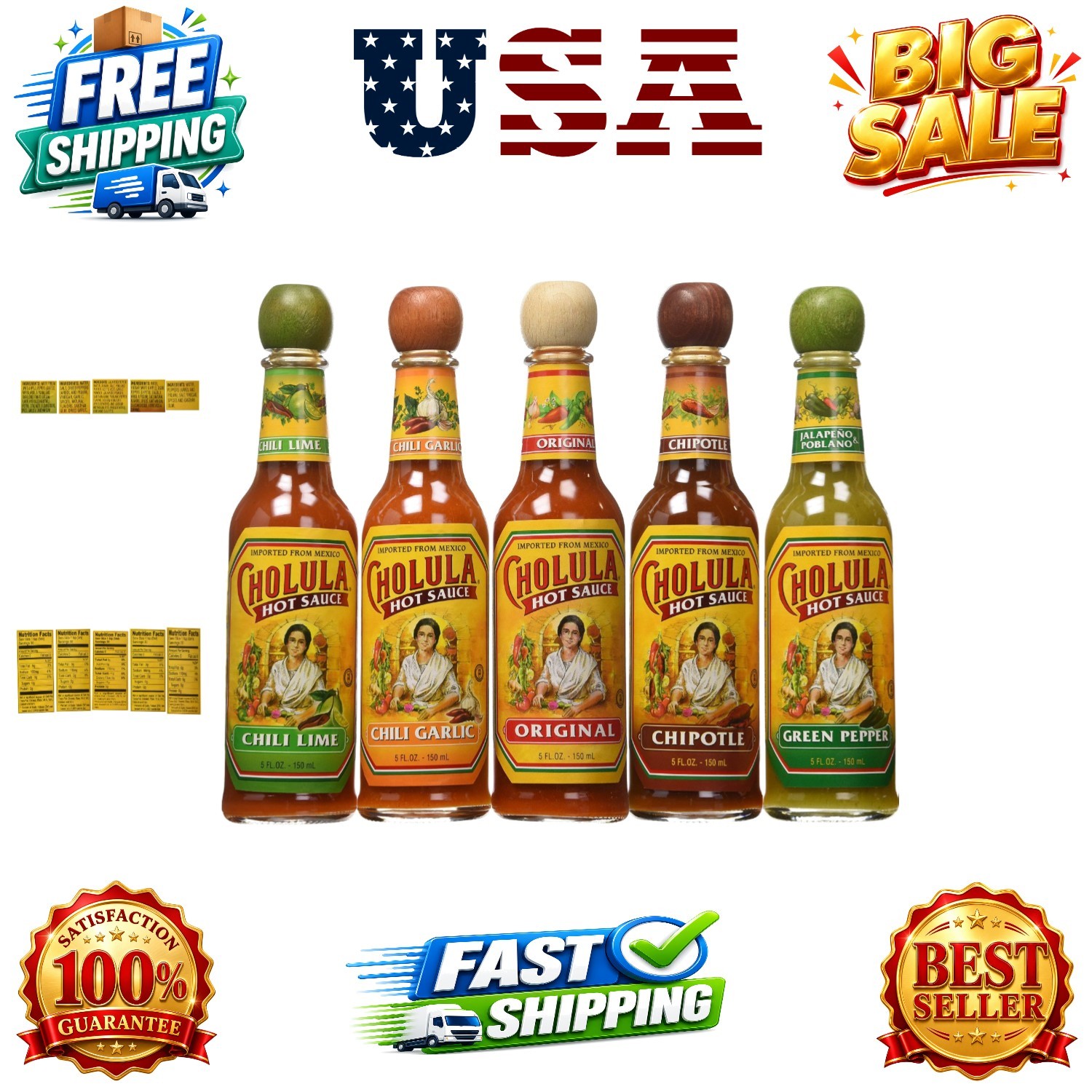 Hot Sauce Variety Pack – 5 Different Flavors