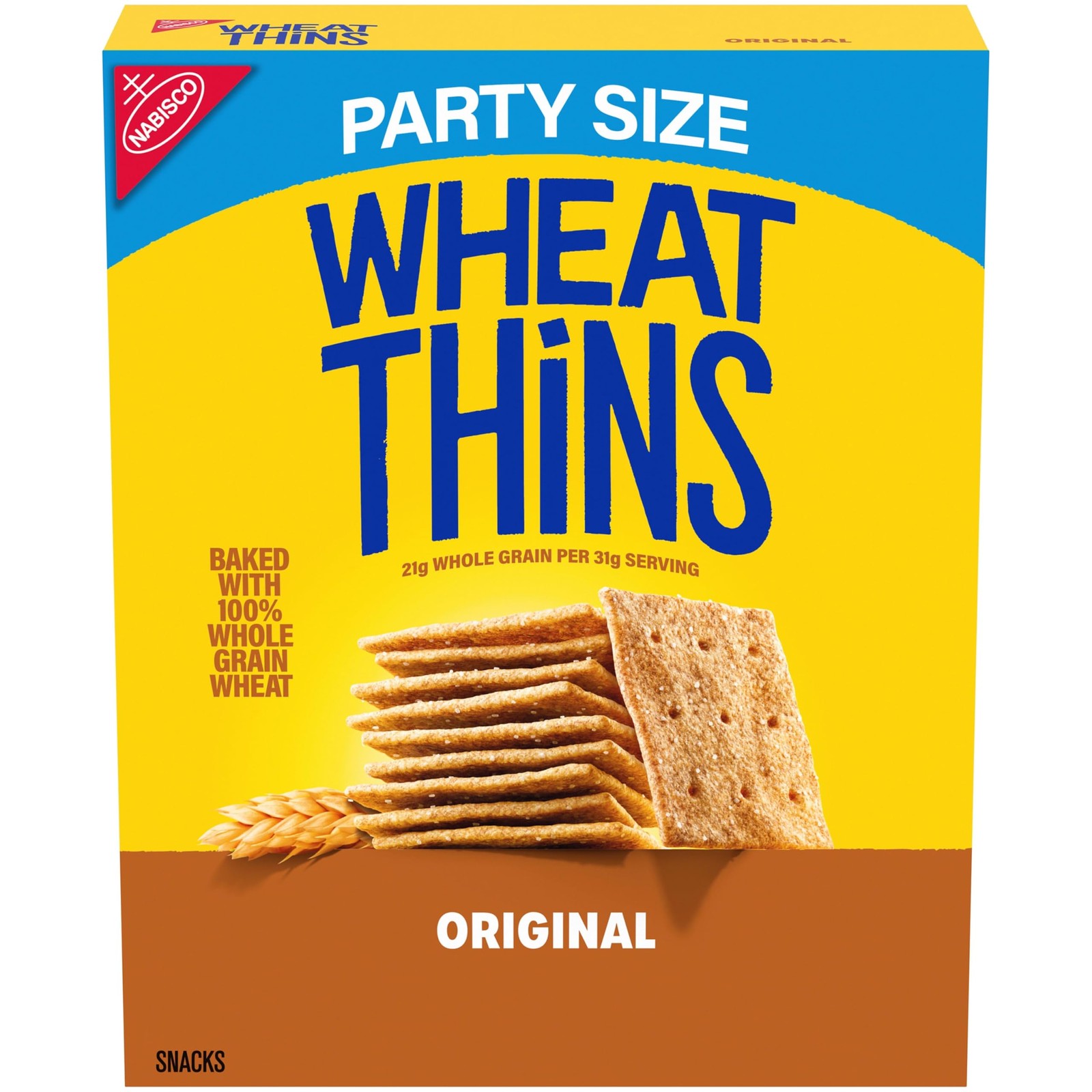 Wheat Thins Original Snacks, Whole Grain Crackers, 20 Ounce (Pack of 1)