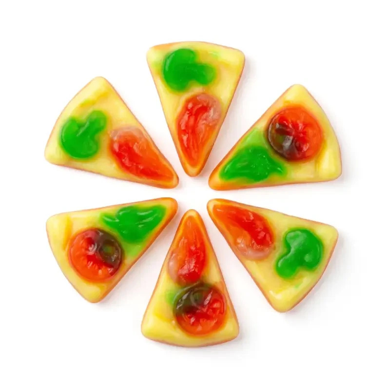 Gummy Pizza Slices Candy Soft Chewy Fruity Candy – Novelty Fun Sweet Treat Bulk