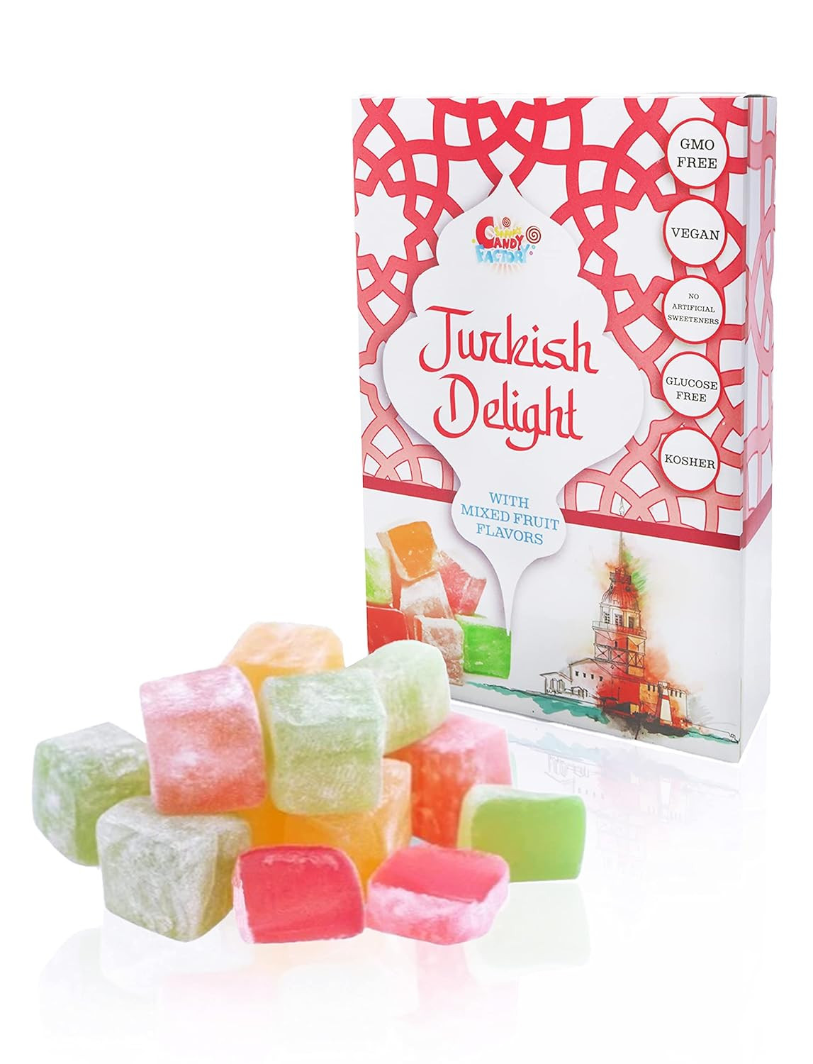 Turkish Delight with Assorted Fruit Flavors (8.8 Oz) Gifts for Everyone