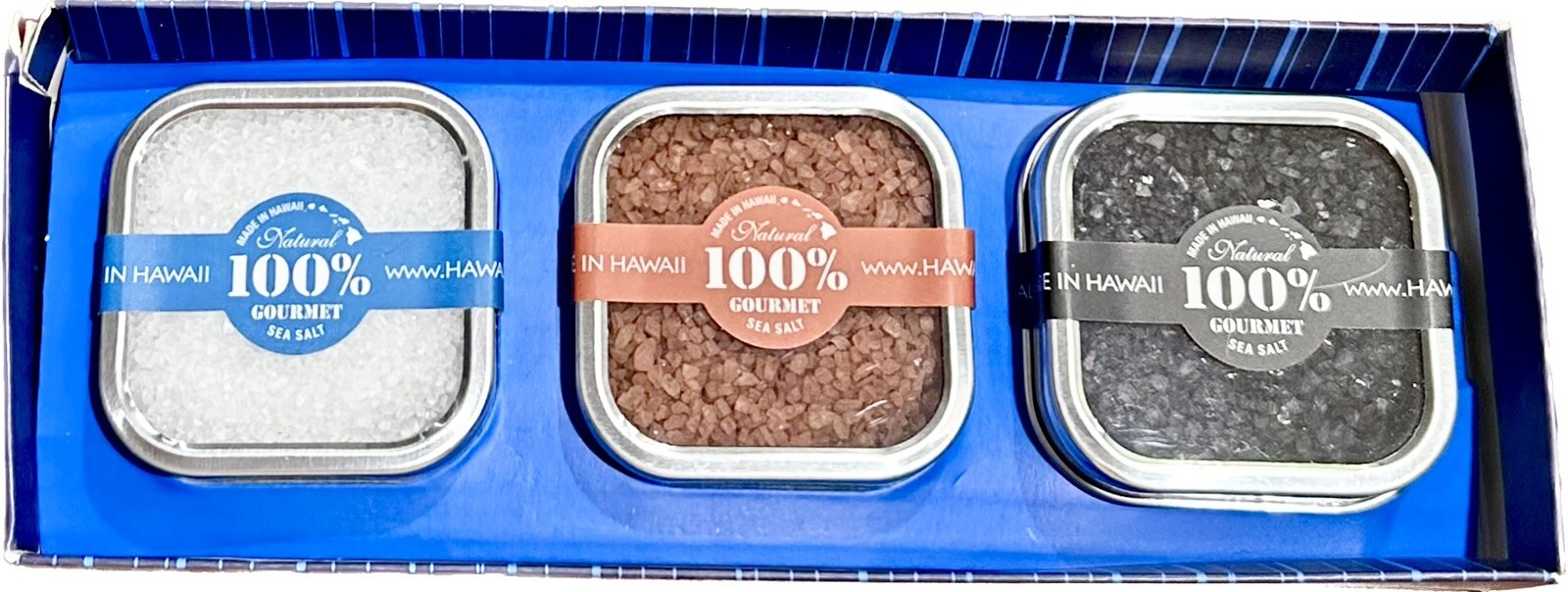 Hawaiian Island Salt Company Classic Sea Salt Collection, 3 Flavors, NWB