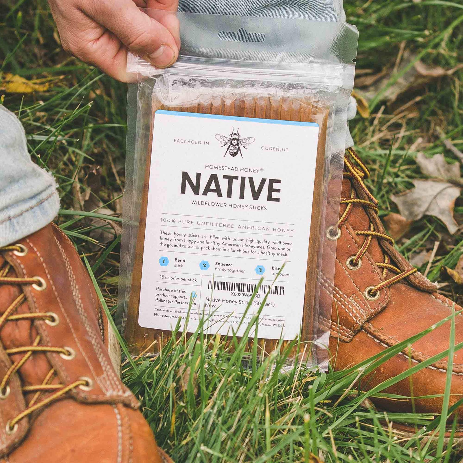 Native Honey Sticks Pure and Uncut Honey Straws Made in the USA 100 Straws