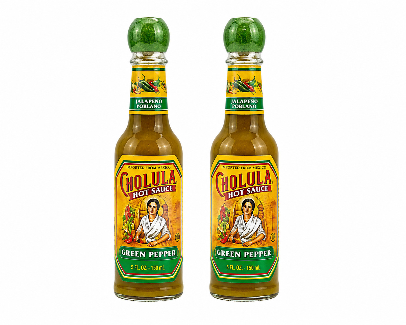 cholula hot sauce green pepper 5oz ( Pack of 2)