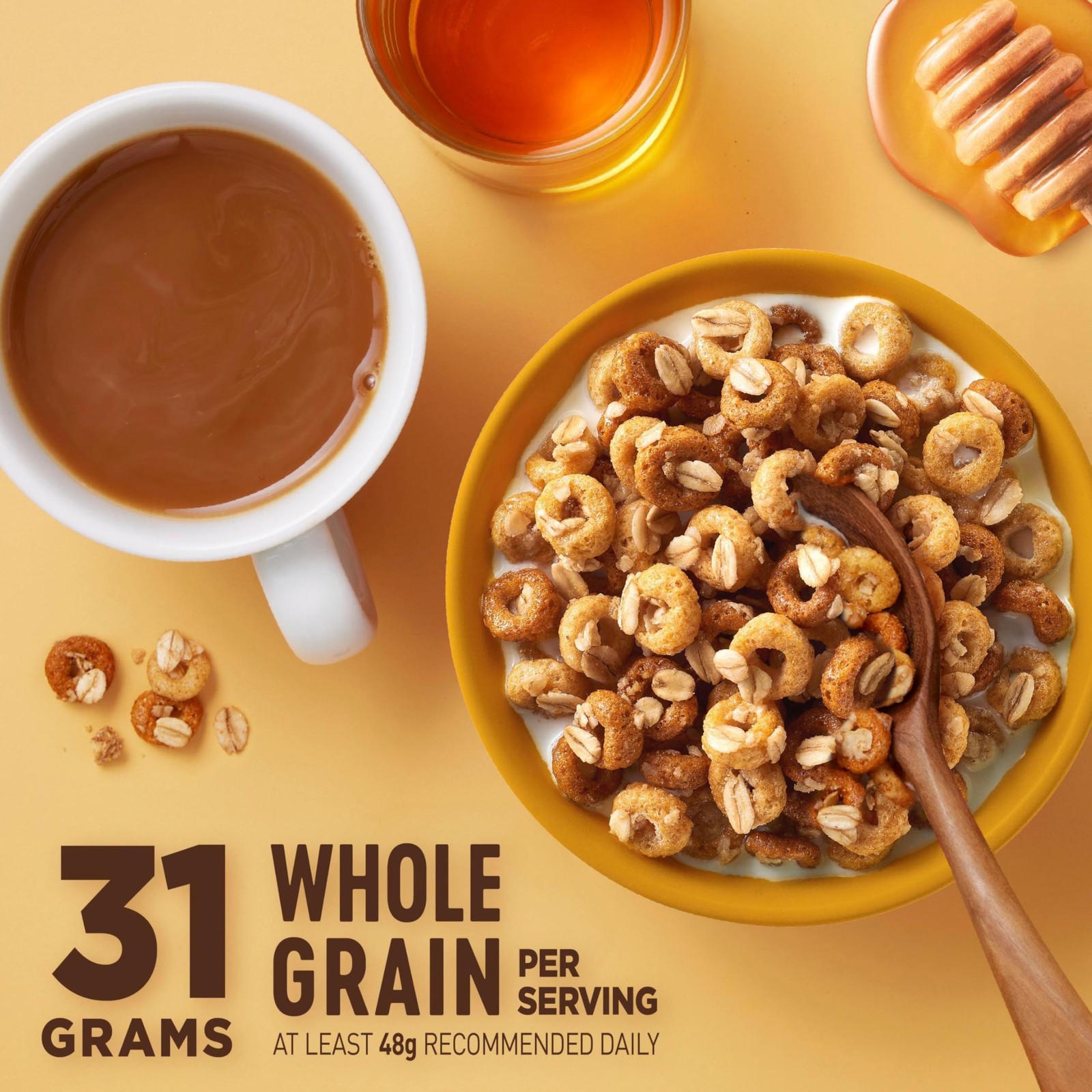 Cheerios Oat Crunch Oats ‘N Honey Breakfast Cereal, Made 24 Ounce (Pack of 1)