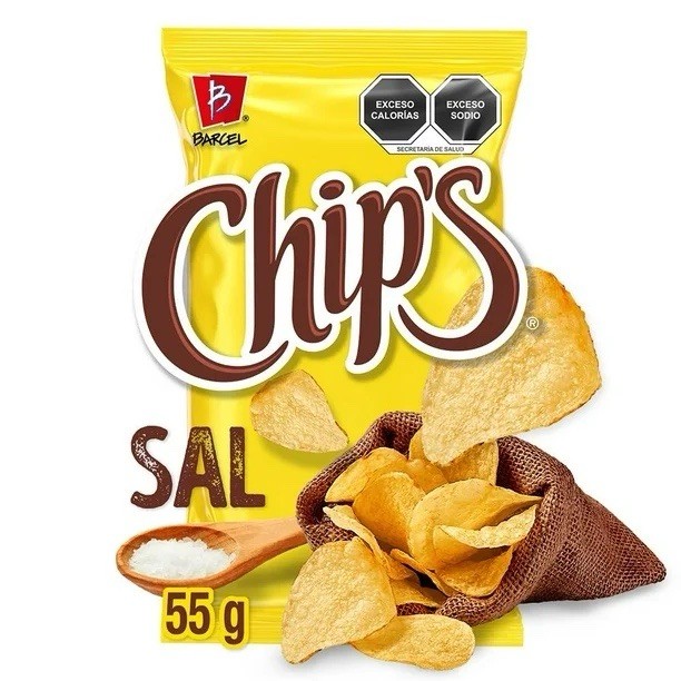 5X CHIPS CON SAL – BARCEL 🇲🇽 (5 Paquetes de 55g c/u)