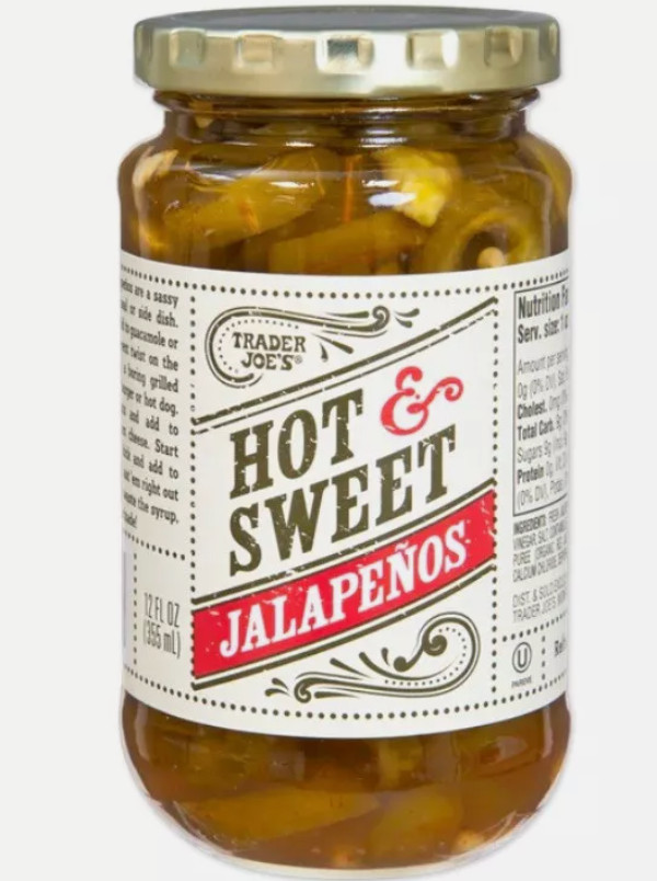 3 Pack Trader Joe’s Hot & Sweet Jalapenos 12 oz Jar GAME DAY Fave ivory Label