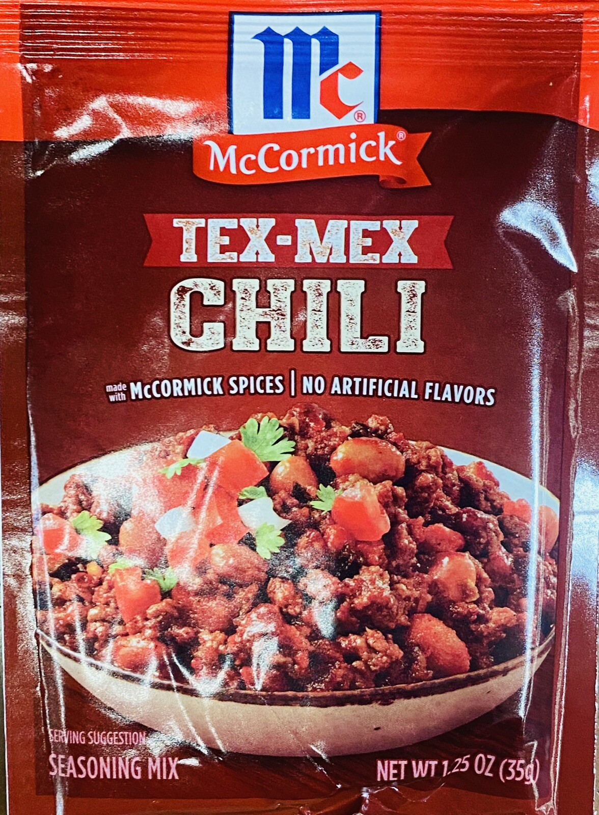 McCormick TEX-MEX CHILI Seasoning Mix Savory Herbs & Spices 1.25 oz