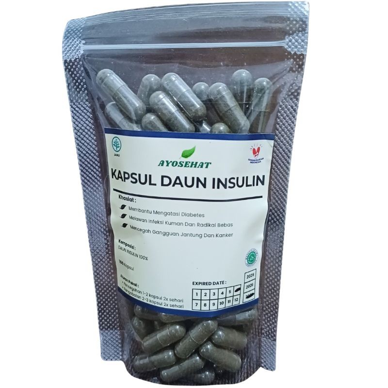 Insulin Leaf Herbal Capsules 100 Caps, Natural Botanical, 150g
