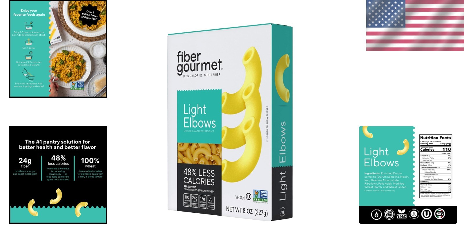 Low Calorie Macaroni Noodles – Keto Friendly, – 6 Pack