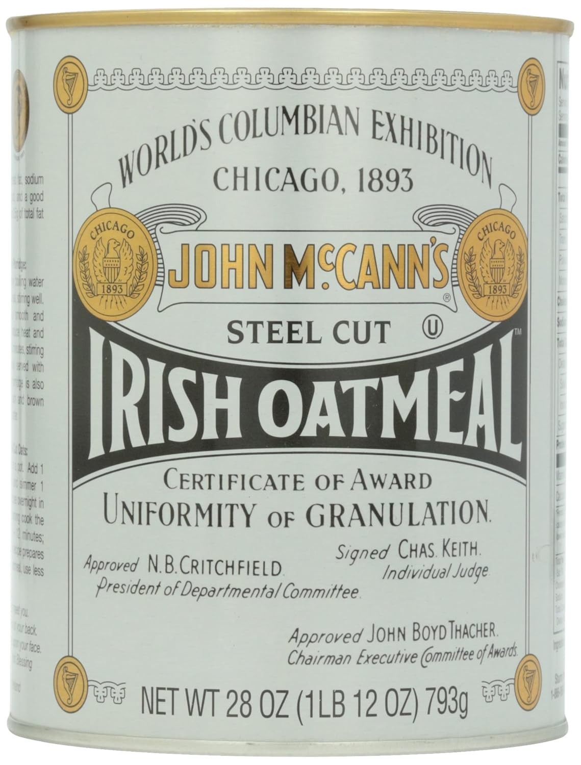 Wholesome Irish Oatmeal – 4 Pack of Traditional Steel Cut Oats, Gluten-Free