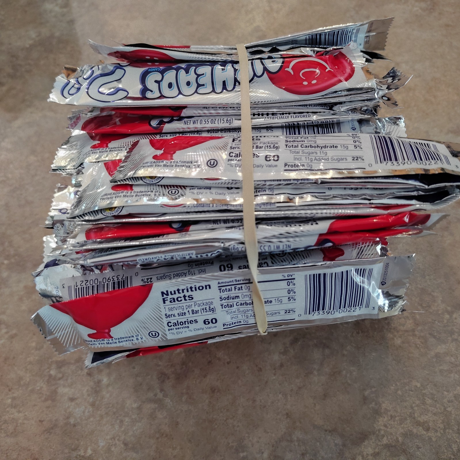 Airheads White Mystery Lot Of 69 Full Size Bars Exp 12/27 1 Day Shipping