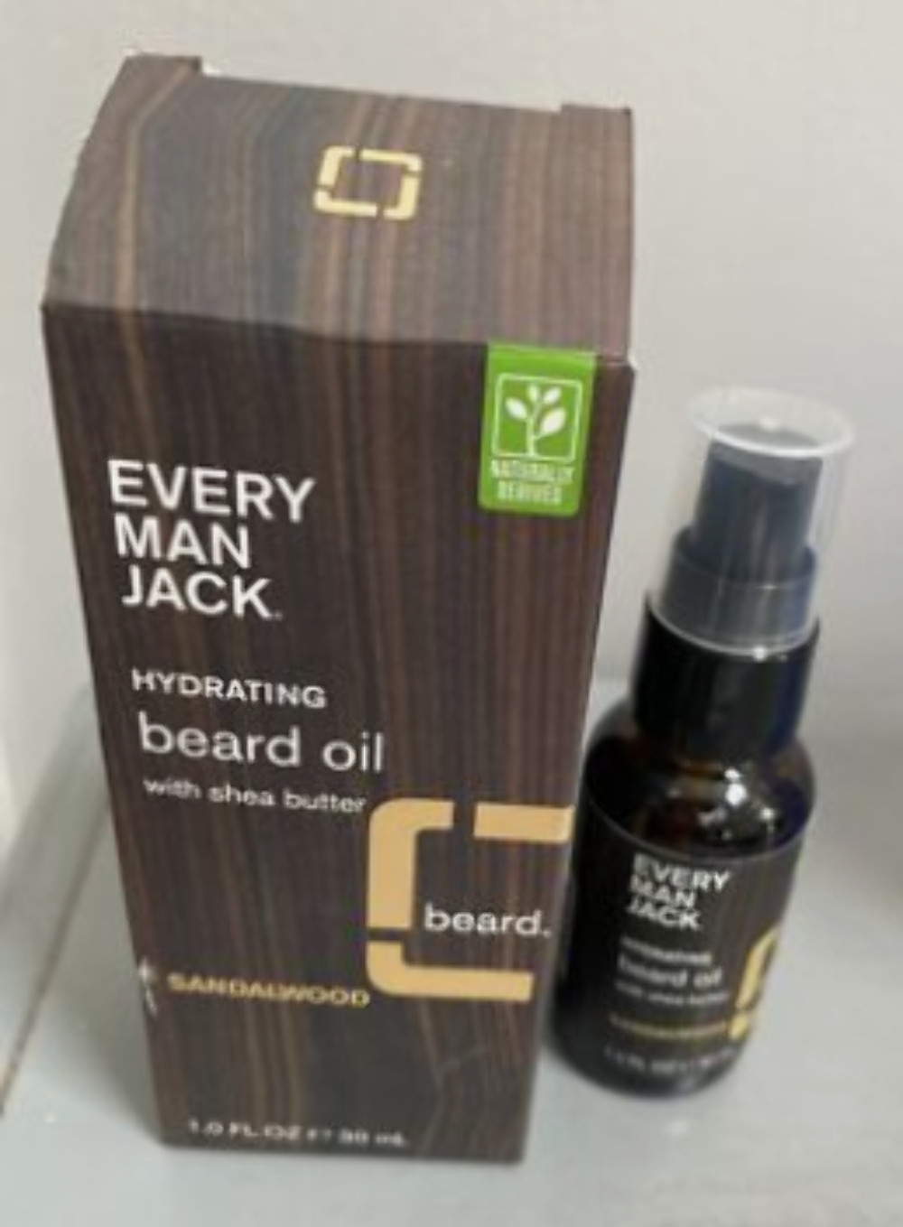 Every Man Jack Men’s Beard Oil – Sandalwood Fragrance – Deeply Moisturizes and S