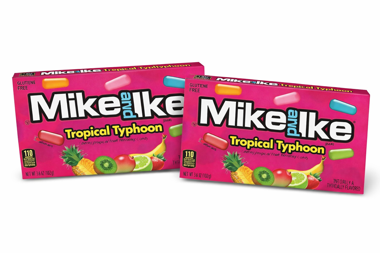 Mike and Ike Tropical Typhoon Chewy Candy 4.25 OZ Box (2 boxes)
