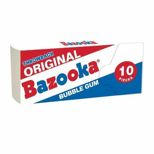 10X Bazooka Bubble Gum Original Throwback! 10 pieces!