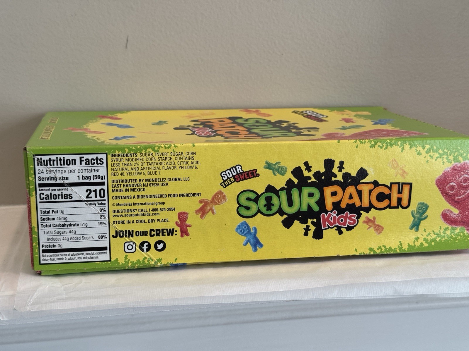 SOUR PATCH KIDS Candy 24 Pack Soft Chewy Sour Sweet Treats