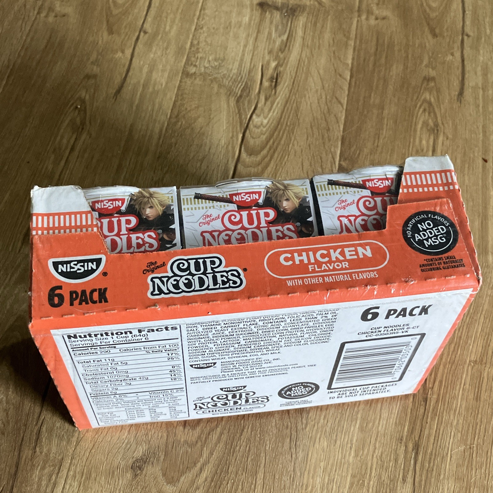 Final Fantasy Dissidia NT Branded Cup Noodles, Chicken, 6 Pack