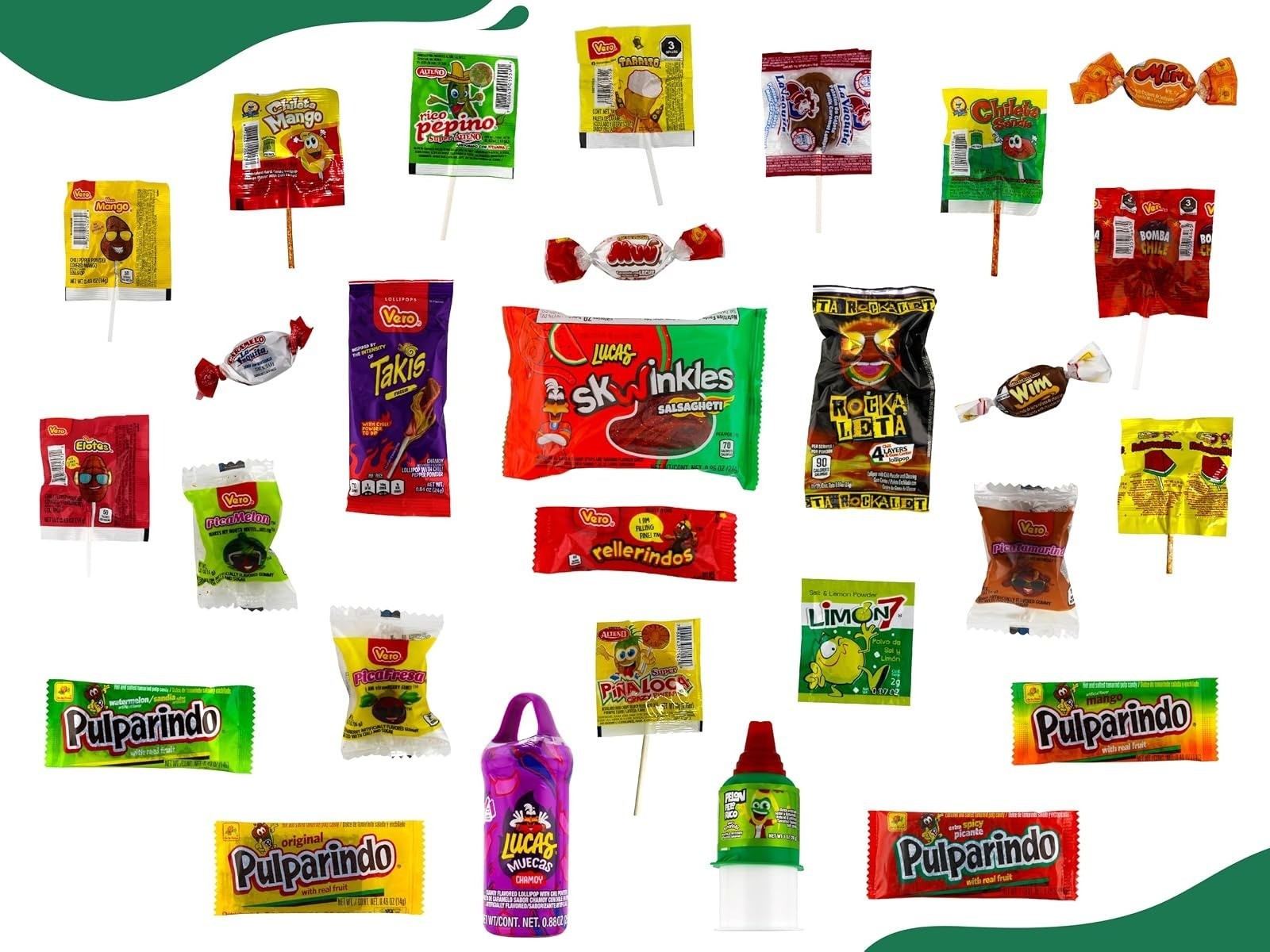 Mexican Candy Assortment – Spicy, Sweet, Sour Treats by LookOn (42 Count)
