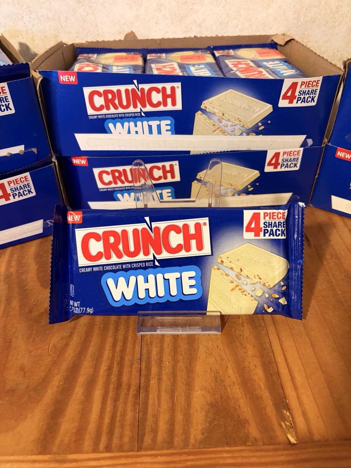 Crunch White Chocolate Bars 4 Piece Share Pack 2.7oz bars. BB June 03 2026